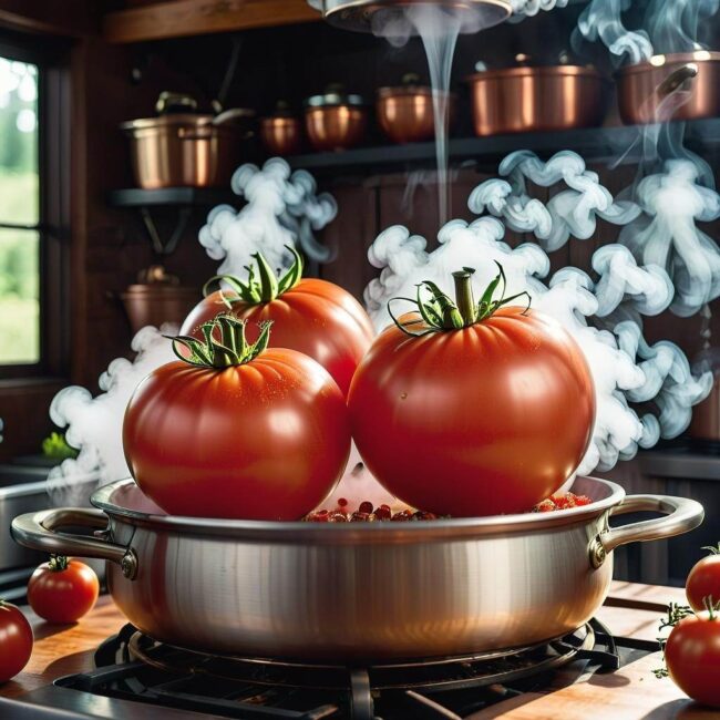 Temperatura do parzenia pomidorów