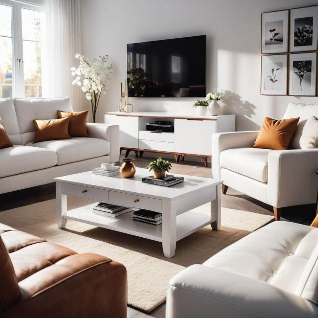 Uchwyty ze szkła do białych mebli